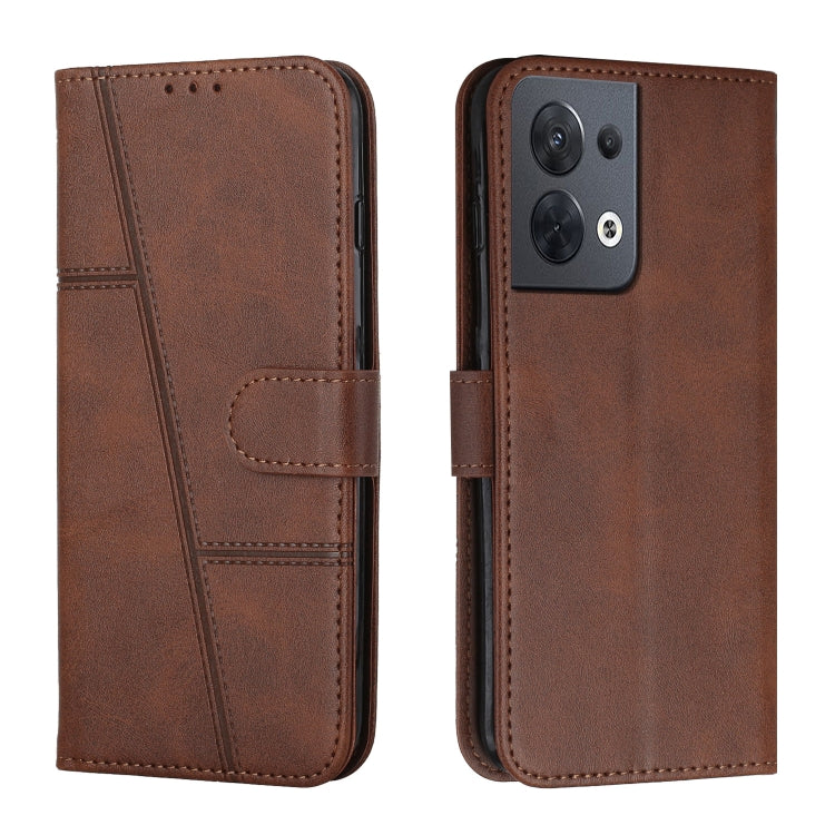 Stitching Calf Texture Buckle Leather Phone Case, For OPPO A57 5G/Realme V23/A77 5G, For Realme C30 4G, For OPPO Reno8 5G/Reno8 5G Global, For OPPO Reno8 Pro+ 5G/Reno8 Pro 5G Global