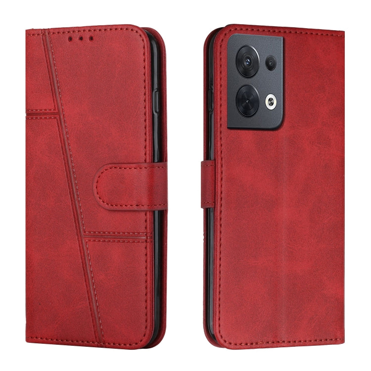 Stitching Calf Texture Buckle Leather Phone Case, For OPPO A57 5G/Realme V23/A77 5G, For Realme C30 4G, For OPPO Reno8 5G/Reno8 5G Global, For OPPO Reno8 Pro+ 5G/Reno8 Pro 5G Global