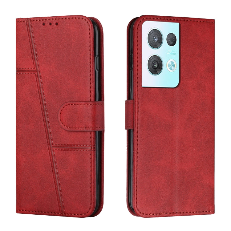 Stitching Calf Texture Buckle Leather Phone Case, For OPPO A57 5G/Realme V23/A77 5G, For Realme C30 4G, For OPPO Reno8 5G/Reno8 5G Global, For OPPO Reno8 Pro+ 5G/Reno8 Pro 5G Global