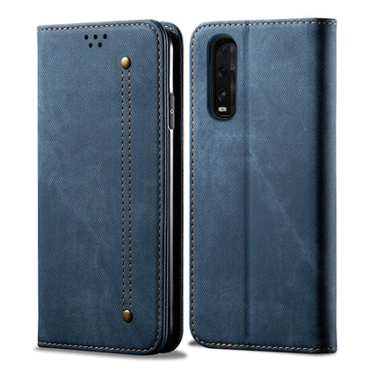 Denim Texture Casual Style Horizontal Flip Leather Case with Holder & Card Slots & Wallet, For OPPO A8 / A31 (2020), For OPPO A91 / F15 / Reno 3, For OPPO Find X2, For OPPO Find X2 Pro, For OPPO Realme X50, For OPPO Realme X50 Pro