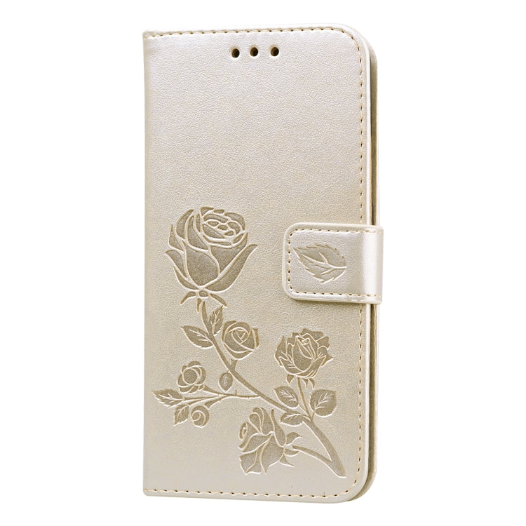 Rose Embossed Horizontal Flip PU Leather Case with Holder & Card Slots & Wallet, For Galaxy A01