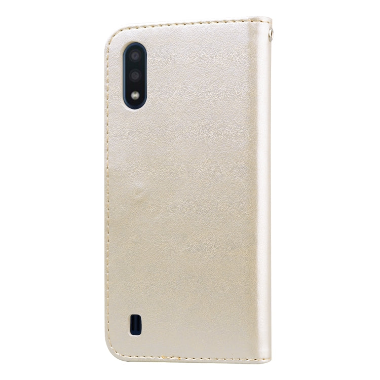 Rose Embossed Horizontal Flip PU Leather Case with Holder & Card Slots & Wallet, For Galaxy A01