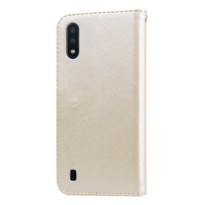 Rose Embossed Horizontal Flip PU Leather Case with Holder & Card Slots & Wallet, For Galaxy A01
