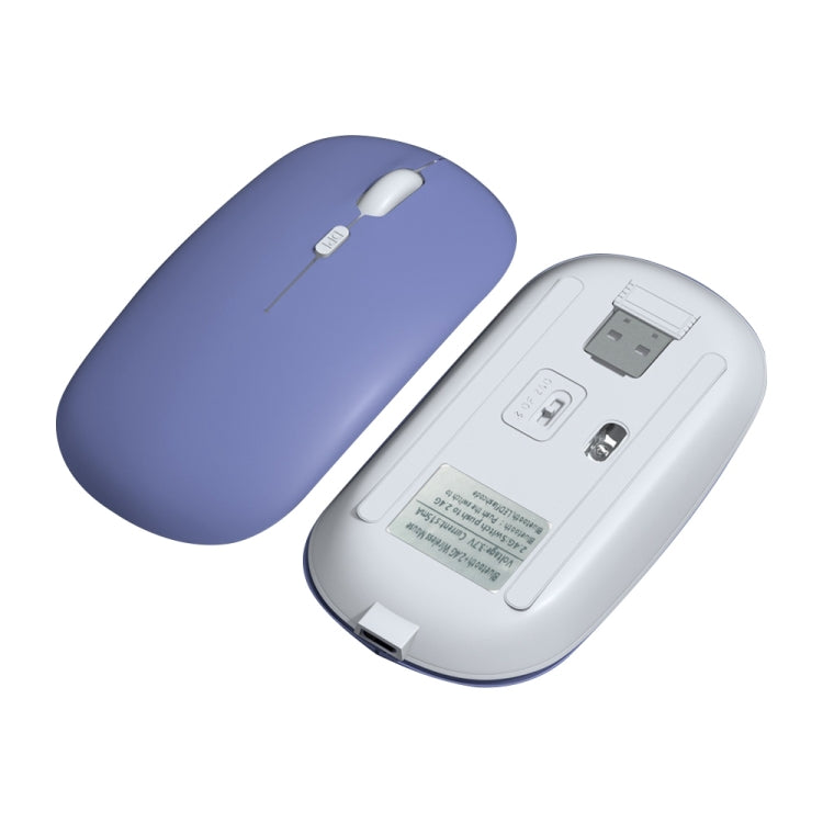 1600dpi Bluetooth 2.4G Wireless Dual Mode Mouse, Bluetooth + 2.4G(White), Bluetooth + 2.4G(Black), Bluetooth + 2.4G(Pink), Bluetooth + 2.4G(Purple), Bluetooth + 2.4G(Yellow), Bluetooth + 2.4G(Blue), Bluetooth + 2.4G(Mint Green)�������������������������...