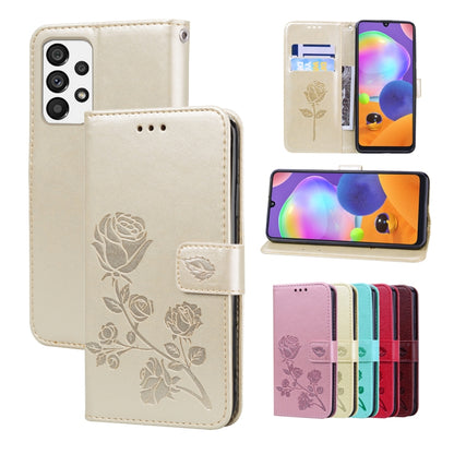 Rose Embossed Flip PU Leather Phone Case, For Honor X7/Play 30 Plus, For Samsung Galaxy M33 5G Global, For Samsung Galaxy M53, For Samsung Galaxy A73 5G