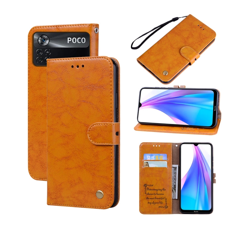 Oil Wax Texture Leather Phone Case, For Samsung Galaxy M53, For Samsung Galaxy A73 5G, For Xiaomi Poco M4 Pro 4G, For Xiaomi Poco X4 Pro 5G