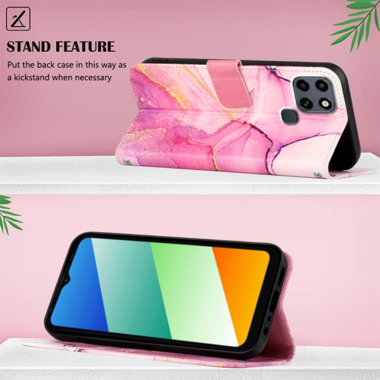 PT003 Marble Pattern Flip Leather Phone Case, For Infinix Smart 6 Plus/X6823, For T-Mobile Revvl 6 5G, For Oukitel C31, For Xiaomi Poco C40 Global