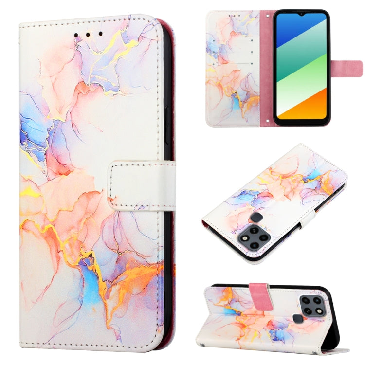 PT003 Marble Pattern Flip Leather Phone Case, For Infinix Smart 6 Plus/X6823, For T-Mobile Revvl 6 5G, For Oukitel C31, For Xiaomi Poco C40 Global
