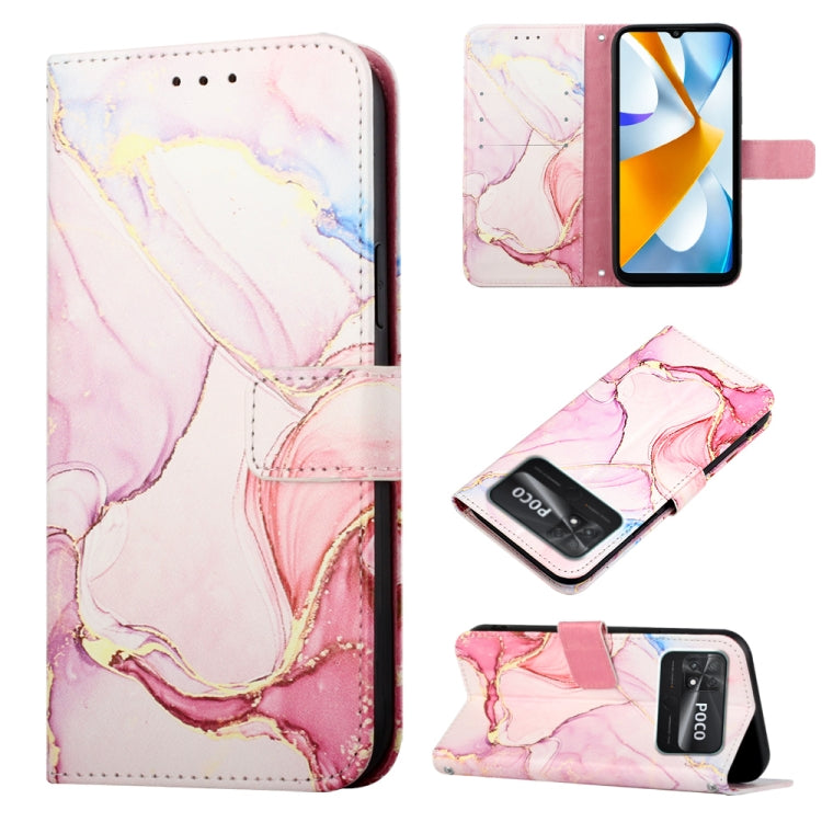 PT003 Marble Pattern Flip Leather Phone Case, For Infinix Smart 6 Plus/X6823, For T-Mobile Revvl 6 5G, For Oukitel C31, For Xiaomi Poco C40 Global