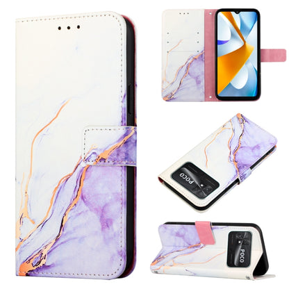 PT003 Marble Pattern Flip Leather Phone Case, For Infinix Smart 6 Plus/X6823, For T-Mobile Revvl 6 5G, For Oukitel C31, For Xiaomi Poco C40 Global