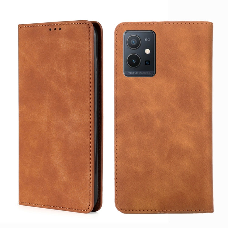 Skin Feel Magnetic Flip Leather Phone Case, For OPPO A57s 4G / A57e 4G, For OPPO K10 5G Global, For vivo Y52t, For OnePlus Nord N20 SE 4G