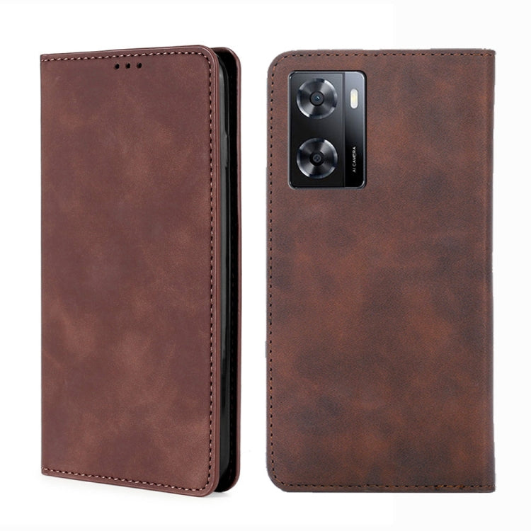 Skin Feel Magnetic Flip Leather Phone Case, For OPPO A57s 4G / A57e 4G, For OPPO K10 5G Global, For vivo Y52t, For OnePlus Nord N20 SE 4G