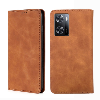 Skin Feel Magnetic Flip Leather Phone Case, For OPPO A57s 4G / A57e 4G, For OPPO K10 5G Global, For vivo Y52t, For OnePlus Nord N20 SE 4G