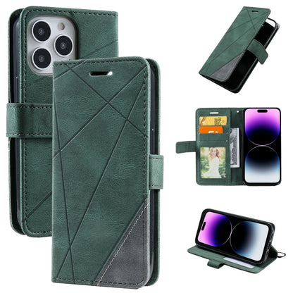 Skin Feel Splicing Leather Phone Case, For iPhone 14 Pro Max, For iPhone 14 Pro, For iPhone 14, For iPhone 14 Plus