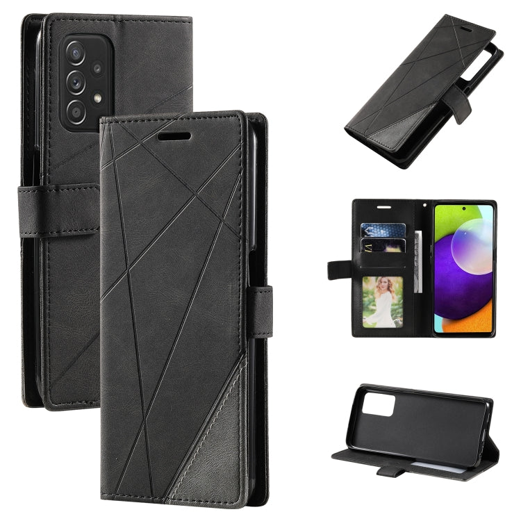 Skin Feel Splicing Leather Phone Case, For Samsung Galaxy A23 4G, For Realme C21Y, For Realme C31, For Realme C35