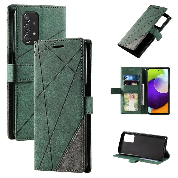 Skin Feel Splicing Leather Phone Case, For Samsung Galaxy A23 4G, For Realme C21Y, For Realme C31, For Realme C35