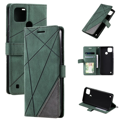 Skin Feel Splicing Leather Phone Case, For Samsung Galaxy A23 4G, For Realme C21Y, For Realme C31, For Realme C35