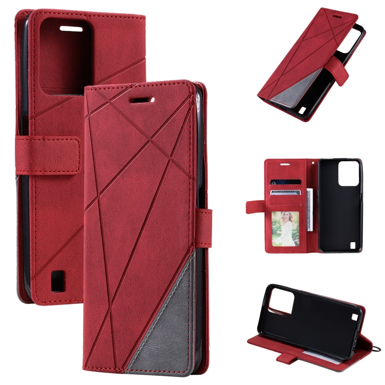 Skin Feel Splicing Leather Phone Case, For Samsung Galaxy A23 4G, For Realme C21Y, For Realme C31, For Realme C35
