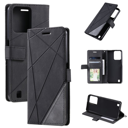 Skin Feel Splicing Leather Phone Case, For Samsung Galaxy A23 4G, For Realme C21Y, For Realme C31, For Realme C35