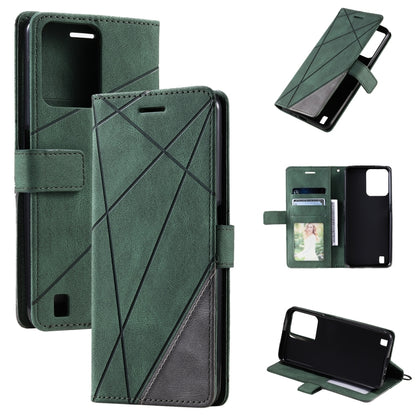 Skin Feel Splicing Leather Phone Case, For Samsung Galaxy A23 4G, For Realme C21Y, For Realme C31, For Realme C35