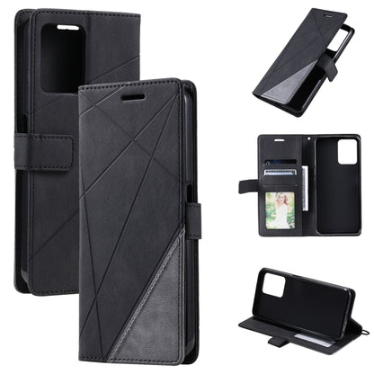 Skin Feel Splicing Leather Phone Case, For Samsung Galaxy A23 4G, For Realme C21Y, For Realme C31, For Realme C35