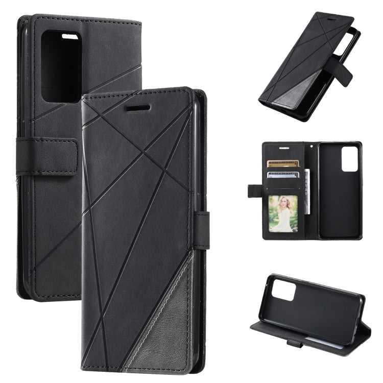 Skin Feel Splicing Leather Phone Case, For vivo Y21 2021 / Y33s, For Xiaomi Redmi 10C 4G / 10 Indian, For Xiaomi Poco M4 Pro 4G, For OPPO Find X5 Lite