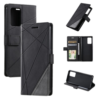 Skin Feel Splicing Leather Phone Case, For vivo Y21 2021 / Y33s, For Xiaomi Redmi 10C 4G / 10 Indian, For Xiaomi Poco M4 Pro 4G, For OPPO Find X5 Lite