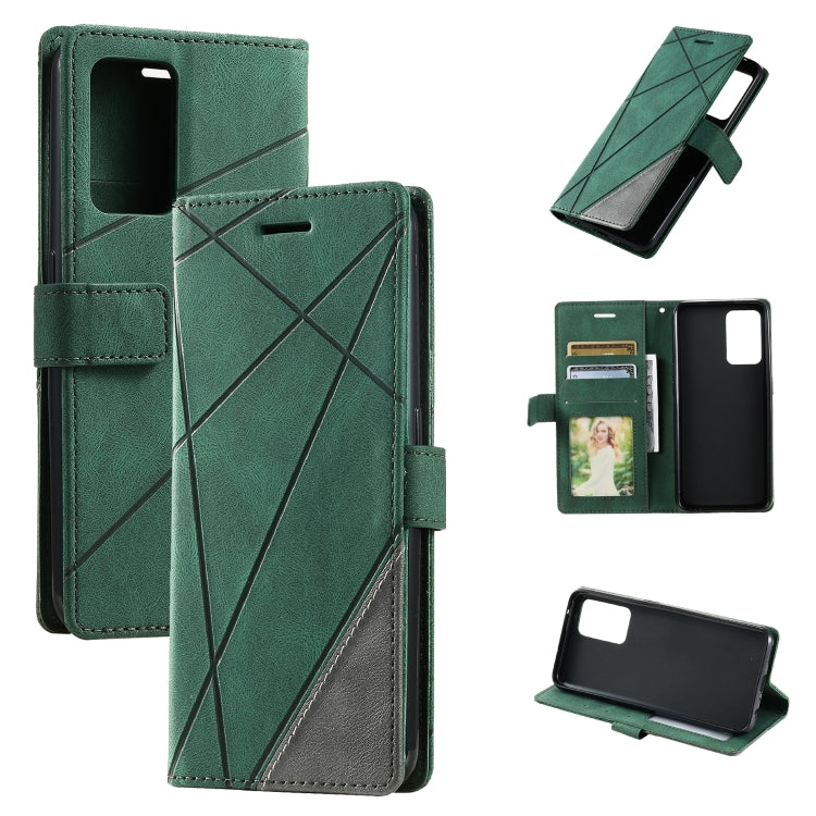 Skin Feel Splicing Leather Phone Case, For vivo Y21 2021 / Y33s, For Xiaomi Redmi 10C 4G / 10 Indian, For Xiaomi Poco M4 Pro 4G, For OPPO Find X5 Lite