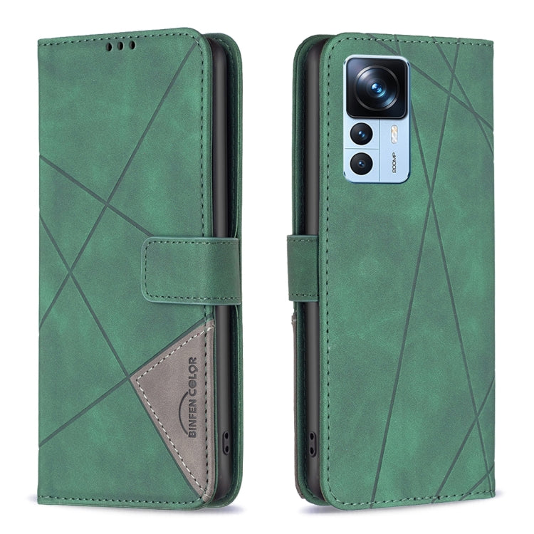 Magnetic Buckle Rhombus Texture Leather Phone Case, For Xiaomi 12T / 12T Pro / Redmi K50 Ultra