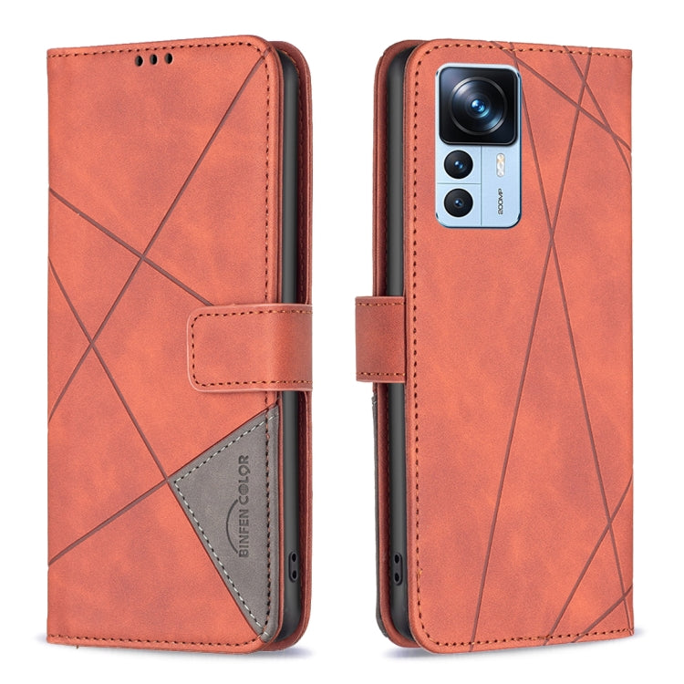 Magnetic Buckle Rhombus Texture Leather Phone Case, For Xiaomi 12T / 12T Pro / Redmi K50 Ultra