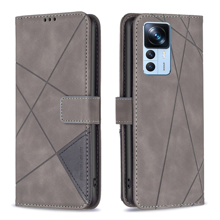 Magnetic Buckle Rhombus Texture Leather Phone Case, For Xiaomi 12T / 12T Pro / Redmi K50 Ultra