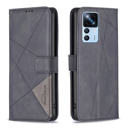 Magnetic Buckle Rhombus Texture Leather Phone Case, For Xiaomi 12T / 12T Pro / Redmi K50 Ultra