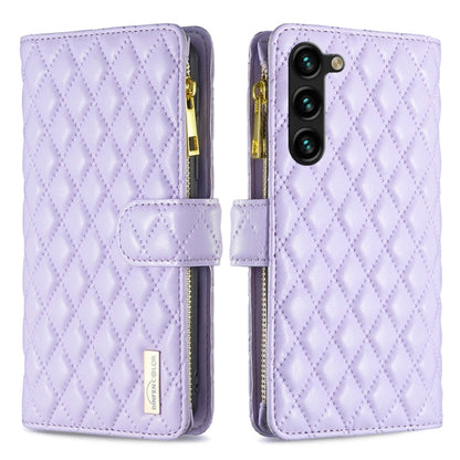 Diamond Lattice Zipper Wallet Leather Flip Phone Case, For Samsung Galaxy A14 5G, For Samsung Galaxy S23+ 5G, For Samsung Galaxy S23 Ultra 5G, For Samsung Galaxy S23 5G