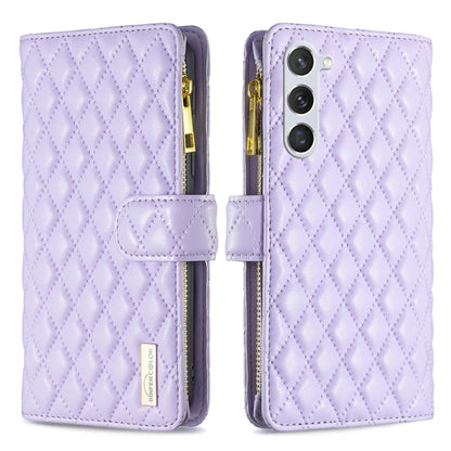 Diamond Lattice Zipper Wallet Leather Flip Phone Case, For Samsung Galaxy A14 5G, For Samsung Galaxy S23+ 5G, For Samsung Galaxy S23 Ultra 5G, For Samsung Galaxy S23 5G