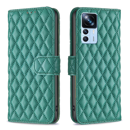 Diamond Lattice Wallet Leather Flip Phone Case, For Xiaomi 12T / 12T Pro / Redmi K50 Ultra