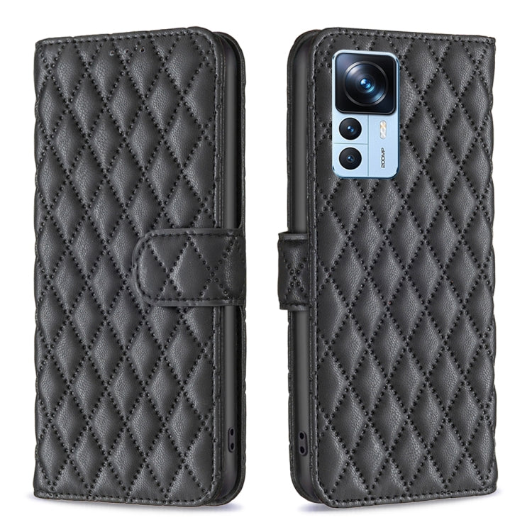 Diamond Lattice Wallet Leather Flip Phone Case, For Xiaomi 12T / 12T Pro / Redmi K50 Ultra
