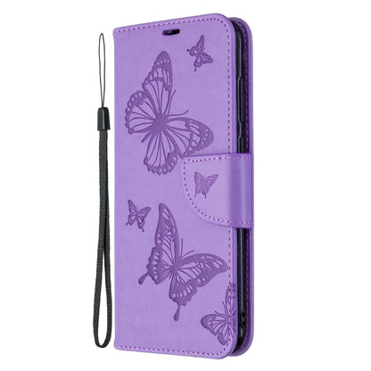 Two Butterflies Embossing Pattern Horizontal Flip Leather Case with Holder & Card Slot & Wallet & Lanyard, For Huawei P40 Lite, For Huawei P40 Lite E / Y7P, For Huawei Honor 20S, For Galaxy A11, For Xiaomi Redmi Note 9S