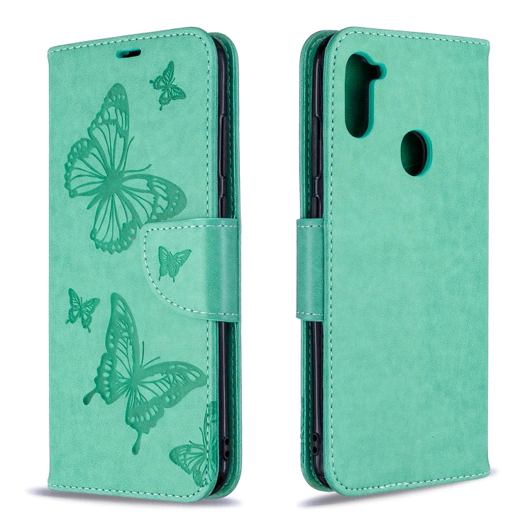 Two Butterflies Embossing Pattern Horizontal Flip Leather Case with Holder & Card Slot & Wallet & Lanyard, For Huawei P40 Lite, For Huawei P40 Lite E / Y7P, For Huawei Honor 20S, For Galaxy A11, For Xiaomi Redmi Note 9S