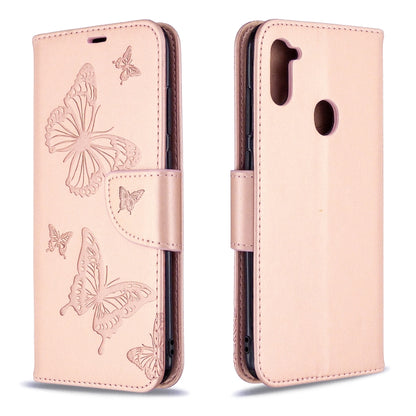 Two Butterflies Embossing Pattern Horizontal Flip Leather Case with Holder & Card Slot & Wallet & Lanyard, For Huawei P40 Lite, For Huawei P40 Lite E / Y7P, For Huawei Honor 20S, For Galaxy A11, For Xiaomi Redmi Note 9S