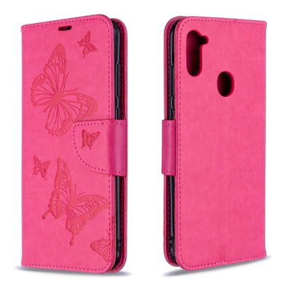Two Butterflies Embossing Pattern Horizontal Flip Leather Case with Holder & Card Slot & Wallet & Lanyard, For Huawei P40 Lite, For Huawei P40 Lite E / Y7P, For Huawei Honor 20S, For Galaxy A11, For Xiaomi Redmi Note 9S