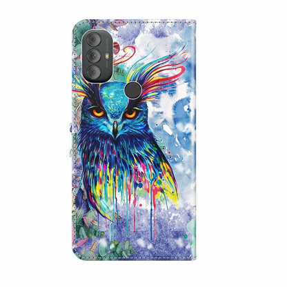 3D Painting Pattern TPU + PU Phone Case, For Motorola Moto G Power 2022, For Motorola Moto G Stylus 5G 2022