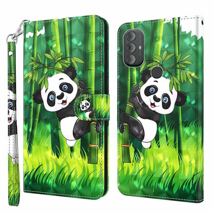 3D Painting Pattern TPU + PU Phone Case, For Motorola Moto G Power 2022, For Motorola Moto G Stylus 5G 2022