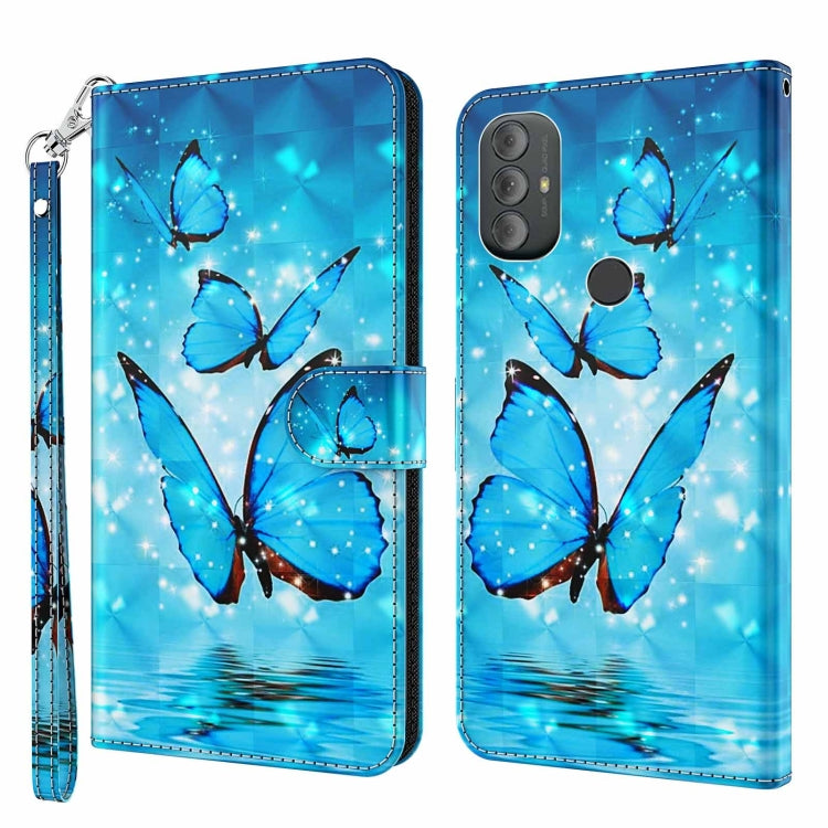 3D Painting Pattern TPU + PU Phone Case, For Motorola Moto G Power 2022, For Motorola Moto G Stylus 5G 2022