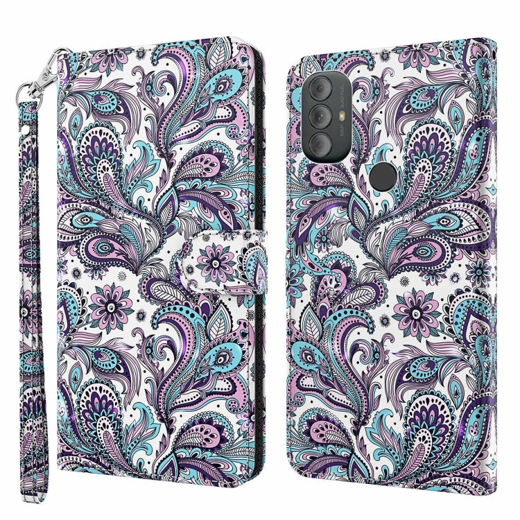 3D Painting Pattern TPU + PU Phone Case, For Motorola Moto G Power 2022, For Motorola Moto G Stylus 5G 2022