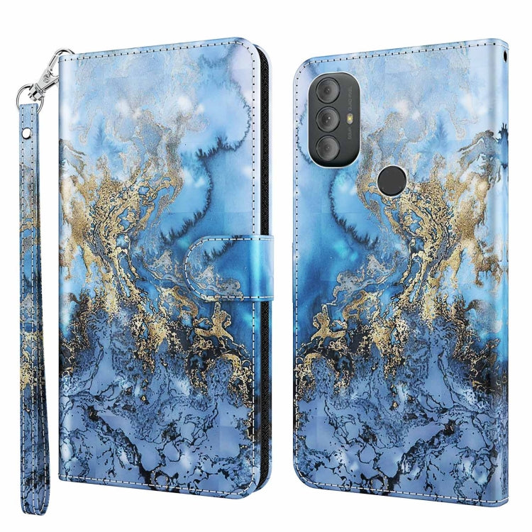3D Painting Pattern TPU + PU Phone Case, For Motorola Moto G Power 2022, For Motorola Moto G Stylus 5G 2022