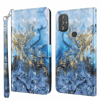 3D Painting Pattern TPU + PU Phone Case, For Motorola Moto G Power 2022, For Motorola Moto G Stylus 5G 2022
