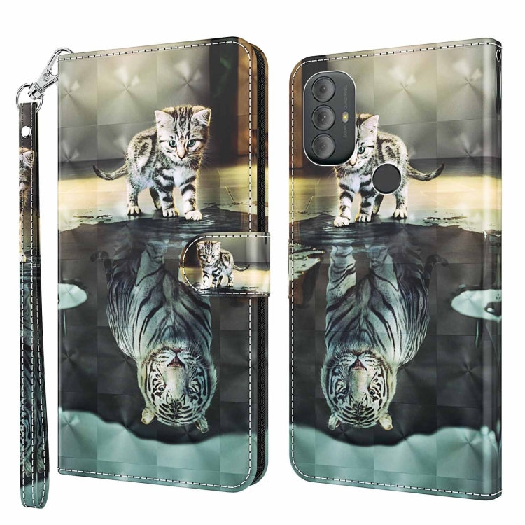 3D Painting Pattern TPU + PU Phone Case, For Motorola Moto G Power 2022, For Motorola Moto G Stylus 5G 2022
