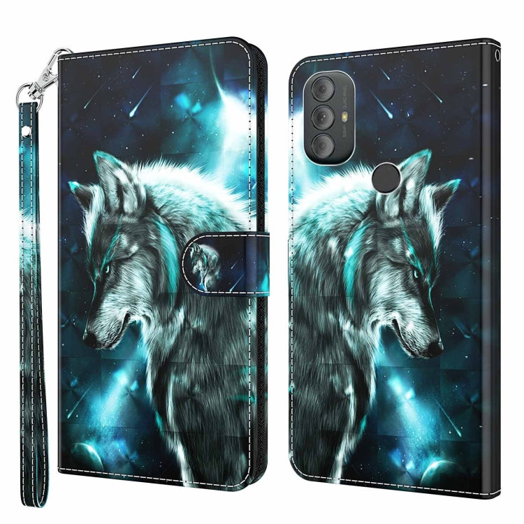 3D Painting Pattern TPU + PU Phone Case, For Motorola Moto G Power 2022, For Motorola Moto G Stylus 5G 2022