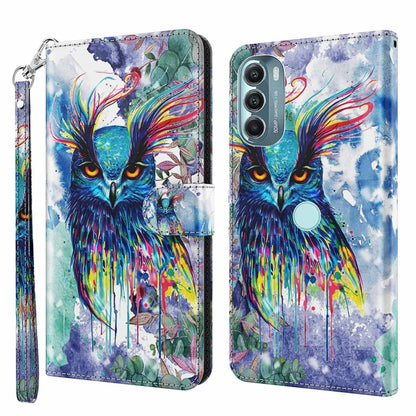 3D Painting Pattern TPU + PU Phone Case, For Motorola Moto G Power 2022, For Motorola Moto G Stylus 5G 2022