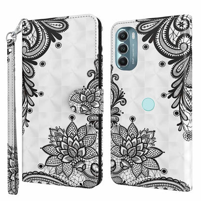 3D Painting Pattern TPU + PU Phone Case, For Motorola Moto G Power 2022, For Motorola Moto G Stylus 5G 2022